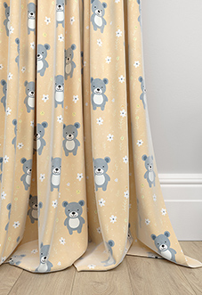 Teddy Trails, Cream - Made to Measure Curtains